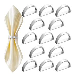 Design accrocheur Rond de serviette galvanisé Jantes argentées Meilleure qualité Fabricant de rond de serviette galvanisé de forme personnalisée en Inde - Product Image 5