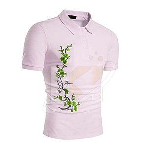 Nueva llegada de los hombres suaves y cómodos de color sólido que absorbe la humedad bordado polos logotipo personalizado - Product Image 3