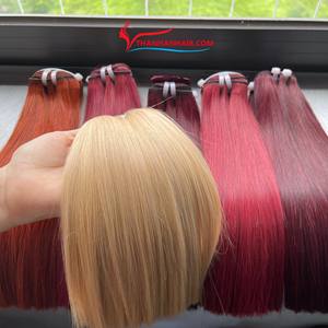 Extensiones de cabello liso de hueso de trama de vendedor al por mayor de pelo Pelo alineado de cutícula virgen de lujo vietnamita - Product Image 3
