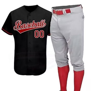 Venta al por mayor de uniforme de Béisbol Juvenil personalizado unisex transpirable ropa deportiva con sublimación camiseta conjunto de los hombres - Product Image 4