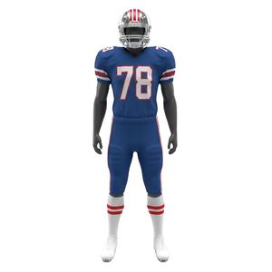 Uniforme de football américain entièrement personnalisé, maillot, pantalon rembourré, short, 100% polyester, séchage rapide, respirant, marquage d'équipe, numéros - Product Image 1