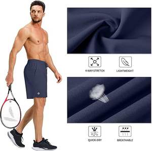 Breathable Workout <b>Shorts</b> for <b>Men</b> with Drawstring Waist Moisture-Wicking Fabric for Fitness Running and Casual Use - Product Image 5