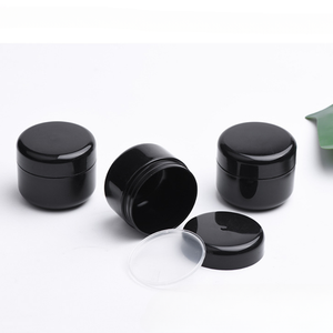 Pot cosmétique rectangulaire vide en plastique PP transparent personnalisable de 50 ml et 100 ml avec couvercle à vis noir et joint, sérigraphié, vente en gros - Product Image 2