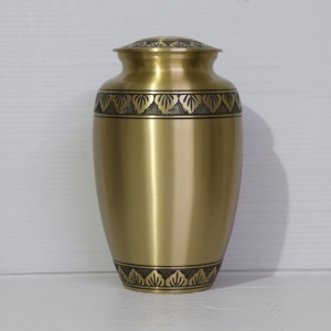 Urne funéraire moderne de style européen et américain en métal pour les cendres humaines et d'animaux de compagnie, personnalisable, pour le rangement à domicile - Product Image 2