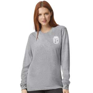 Camiseta básica de algodón de manga larga para mujer, cuello redondo, tela suave informal, cómoda para uso diario - Product Image 3