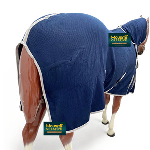 탑 노치 말 여름 의류 플라이 러그 벌집 면 메쉬 콤보 목 말 플라이 시트 안정적인 야외 파리 및 버그 보호 - Product Image 5