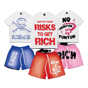 Ensembles de shorts de sport décontractés en coton pour hommes vêtements de marque respirants t-shirt à manches courtes et shorts d'été - Product Image 1