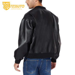 แจ็กเก็ตหนังผู้ชาย, แจ็กเก็ตหนังแฟชั่นใหม่สำหรับผู้ชายเสื้อแจ็คเก็ตหนังสไตล์นักศึกษาคลาสสิกระบายอากาศได้ดี - Product Image 5