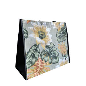 Bolsas de compras de lona tejidas PP con patrón de logotipo personalizado con asas de algodón, regalos de Halloween para mujeres hechos en Vietnam - Product Image 1