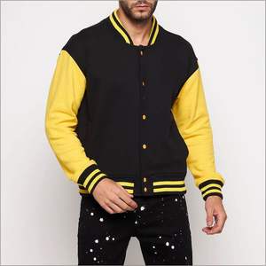 Chaqueta universitaria personalizada Letterman para hombre, chaqueta informal unisex con estampado de logotipo de béisbol y cuerpo de lana y mangas de cuero, ropa de calle Bomber - Product Image 4
