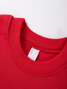 เสื้อฮู้ดดี้ผ้าฟลีซคอตตอนสีพื้นเรียบแบบมีโลโก้สั่งทำได้ สไตล์สตรีทแวร์คุณภาพสูง ทรงโอเวอร์ไซส์ ไหล่ตก สำหรับผู้หญิง - Product Image 4