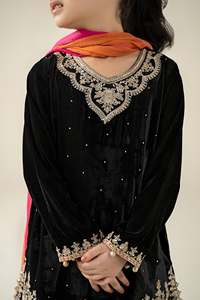 Luxury Pakistani Kids Girls Formal Embroidered Acrylic Net Lehenga Choli for Wedding Eid Birthday and Festive Events - Product Image 4