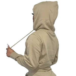 Sweat à capuche avec logo personnalisé de printemps Vêtements pour femmes Vêtements d'hiver décontractés pour femmes Sweat solide Respirant à la mode - Product Image 6