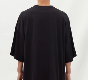 Camiseta de Manga Corta Negra para Hombre Les Benjamins, Estilo Urbano, Corte Holgado, 100% Algodón Jersey, Cuello Redondo, Lavado Ácido, Sublimación - Product Image 2