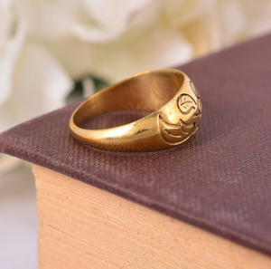 Anillo de latón con diseño floral, chapado en oro de 18k, anillo de cúpula llamativo, venta al por mayor, para mujer - Product Image 4