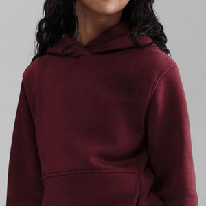 Sudadera con capucha para niños, estilo limpio, sudadera lisa para uso diario, colección de invierno con bolsillos canguro para pedidos al por mayor, informal - Product Image 2