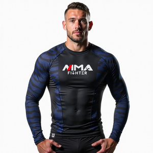 Vente de gros Rash Guards sublimés Équipement de MMA pour les sports de combat Gym Workout Training Vêtements de performance athlétique - Product Image 2