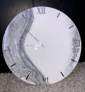 Reloj de Pared de Resina Epoxi - Diseño Moderno, Funciona con Pilas, Tamaño Personalizable, Decoración para el Hogar, Bodas, Hecho a Mano, Calidad de Lujo - Product Image 3