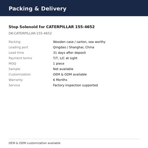 Solenoide de Parada compatible con CATERPILLAR 155-4652 - Product Image 3