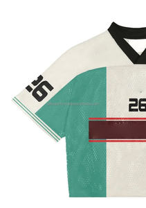 เสื้อยืดสตรีทแวร์ผ้าโพลีเอสเตอร์100% พิมพ์ลายเสื้อยืดแฟชั่นทรงหลวมใส่เล่นฟุตบอล - Product Image 2