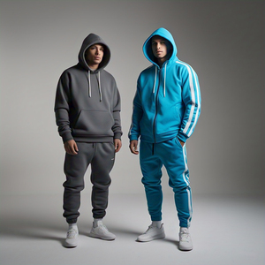 OEM Jogger chándal hombres 400 GSM pulóver con capucha pantalones de chándal conjunto hombres a prueba de viento transpirable Jogging chándal hombres - Product Image 1