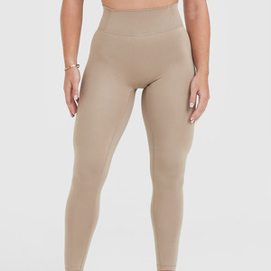 Leggings de yoga pour femmes, style tendance, vente chaude, taille élastique, uni, confortable, haute qualité, faible MOQ - Product Image 1