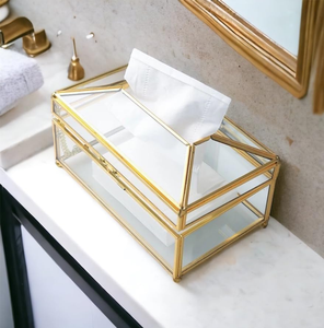 Caja de pañuelos de cristal multifunción de escritorio, caja de pañuelos de acrílico transparente elegante de fábrica al por mayor - Product Image 6