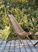 Chaise longue pliante en teck massif Melino, design contemporain et durable, avec un design portable pour une utilisation en extérieur et dans les hôtels