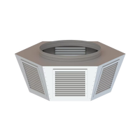 Grille d'aération industrielle en aluminium à six voies avec une grande capacité de débit d'air et une construction résistante à la corrosion
