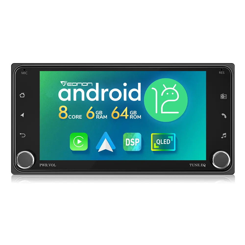 Autoradio EONON 7 pouces Android 12 Android pour Toyota Hilux DSP Apple Carplay Android Auto 6 + 64GB QLED écran tactile autoradio