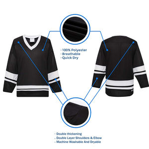 Services OEM, vente en gros, nouvelle arrivée, jersey de hockey sur glace de haute qualité 100% polyester, écologique, nom d'équipe personnalisé, prix de gros - Product Image 2