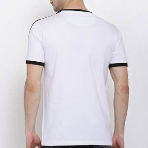 Camiseta de manga corta de algodón 100% de alta calidad para hombre, transpirable, de secado rápido, ecológica, lisa, informal, logotipo personalizado, colores tejidos - Product Image 3