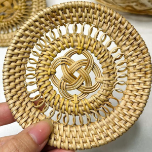 Posavasos de placa de ratán tejido a mano \ Fine Craft para hospitalidad | Actualización de ajuste de mesa | Fábrica mayorista - Product Image 3