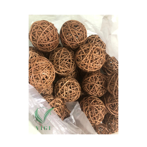 Bolas de ratán decorativas modernas para vacaciones Estilo natural en colores neutros - Product Image 5
