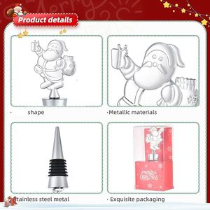 Santa Claus Alloy <b>Wine</b> Bottle Stopper for Christmas Winter & Holiday Decor for Wedding & Party Supply - Product Image 5