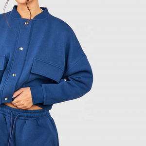 Logo personnalisé femmes survêtement 2 pièces tenues coupe-vent léger pleine fermeture éclair sweat à capuche 2 pièces ensemble pantalons de jogging - Product Image 5