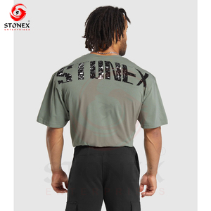 T-shirt de sport imprimé pour homme, idéal pour la gym, l'entraînement et le fitness, séchage rapide, vêtements de sport, commande en gros, service OEM - Product Image 2