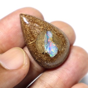 Alta calidad Natural Multi fuego Boulder ópalo cabujón forma de pera ópalo australiano BLANCO CRISTAL ágata piedra preciosa gota corte Suelto - Product Image 1