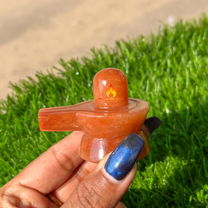 Pierre précieuse naturelle Aventurine rouge pierre précieuse sculptée pierre de cristal artisanat Shiva Lingam vente en gros Antique graver cadeaux sculptés - Product Image 2