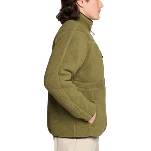 Veste coupe-vent à capuche en polaire douce pour homme, chaude, respirante, entièrement zippée, décontractée, pour les voyages en plein air, la randonnée, l'hiver, avec doublure en coton - Product Image 4