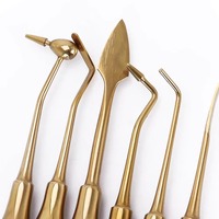 Alat Bedah Gigi Set 6 in 1 Spatula Pengisi Resin Komposit Kit Higiene Kedokteran Gigi Manual Dapat Digunakan Kembali