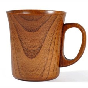 Mug en bois naturel personnalisable en gros - Tasse à café de voyage éco-responsable, tasse à thé en bois durable pour cadeaux, mug en bois incassable - Product Image 1