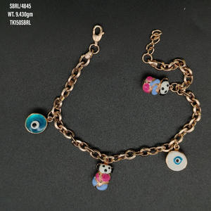 Handmade <b>925</b> <b>sterling</b> <b>silver</b> <b>Bracelet</b> with enamel charms wholesale jewelry For Export stylish <b>bracelets</b> - Product Image 5