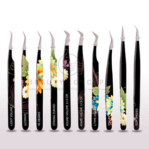 Pince à épiler d'extension de cils colorés de haute précision Outils professionnels en acier inoxydable pour Lash Artists Pro Expert Series - Product Image 2