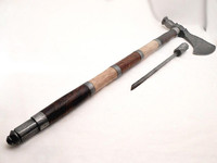 Hache de viking barbu tomahawk, hache de ragnar, hachette de hache en acier Dmascuss outil de Camping en plein air forgé à la main avec couvercle