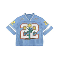 Camiseta de Fútbol Americano Retro de Malla de Alta Calidad al por Mayor, Personalizada, Estilo Urbano, Corta, Estampada, Transpirable, Antibacteriana 100%