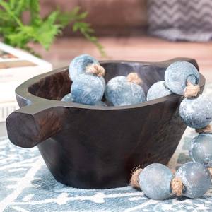 Meilleures ventes Grand bol à pâte en bois de qualité supérieure avec poignées Bol à pâte en bois de manguier pour plusieurs usages Bol à pâte de forme ovale personnalisé - Product Image 5