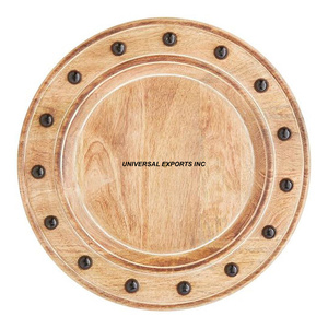 Assiette de chargeur de luxe en bois forme ronde à la main nouvelle assiette sous assiette classique élégante en gros assiette de chargeur en bois - Product Image 4