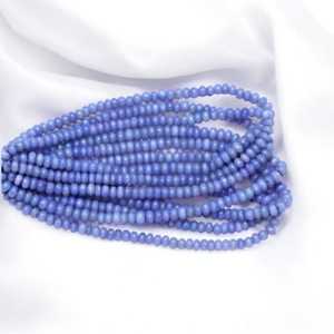 Venta al por mayor, suministro a granel de cuentas Rondelle lisas de ópalo azul Natural, cuentas de piedras preciosas sueltas de 7mm y 10mm para la fabricación de joyas India - Product Image 5