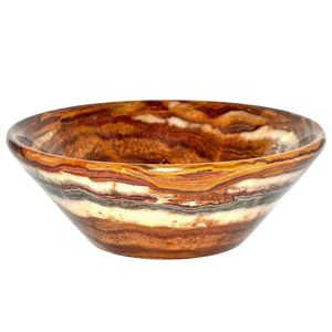Frutero de Ónice Marrón Premium Tallado a Mano, Pulido, Moderno, Minimalista y de Lujo - Product Image 1